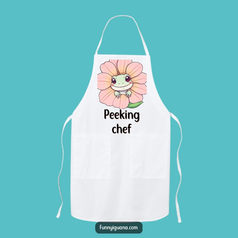 Funny Kawaii Iguana Apron: Cute Kitchen Wear, Perfect Funny Gift!