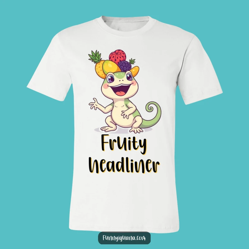 Funny Iguana T-Shirt - Kawaii Fruit Stacking Champion Tee